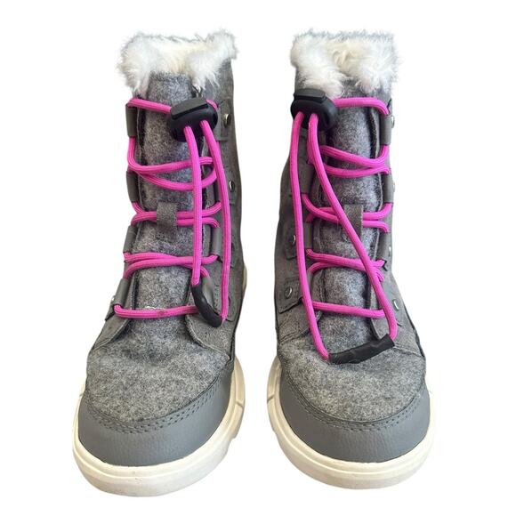 SOREL Kids Explorer Lace Winter Boot 1 - Picture 2 of 8